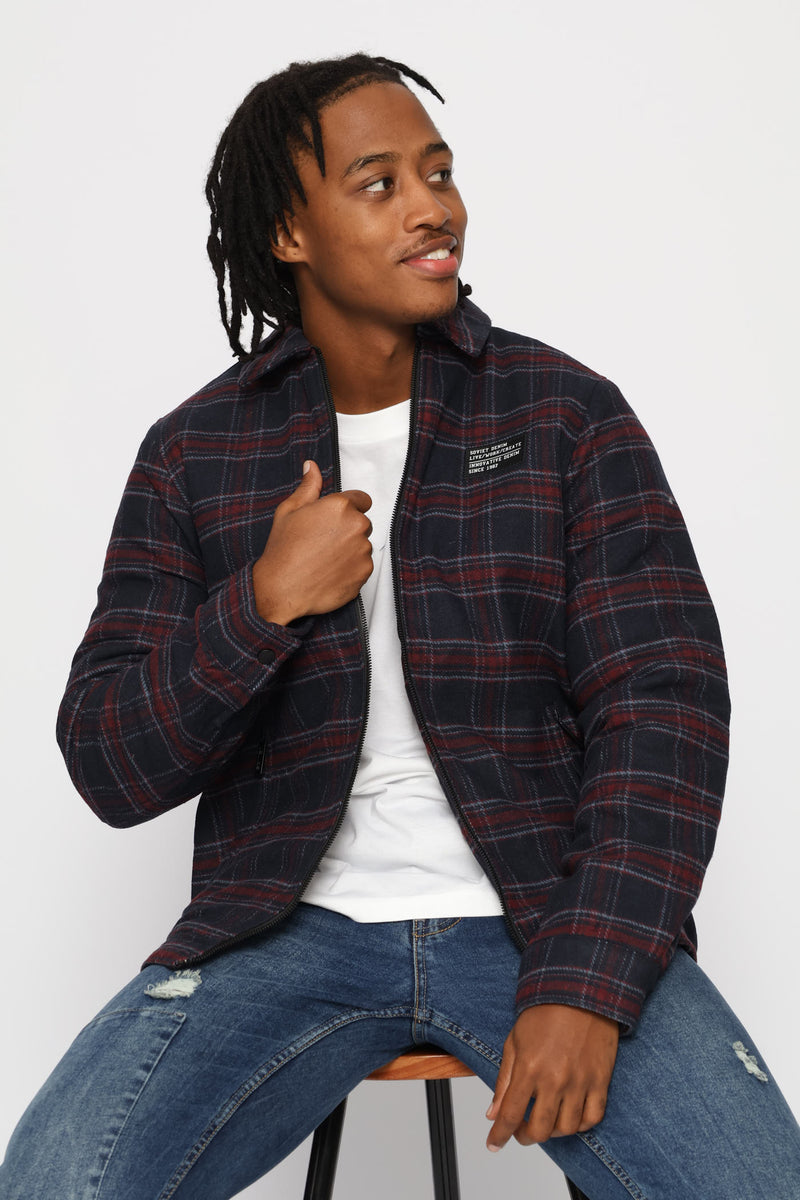 Sylas Shacket - Black/Red