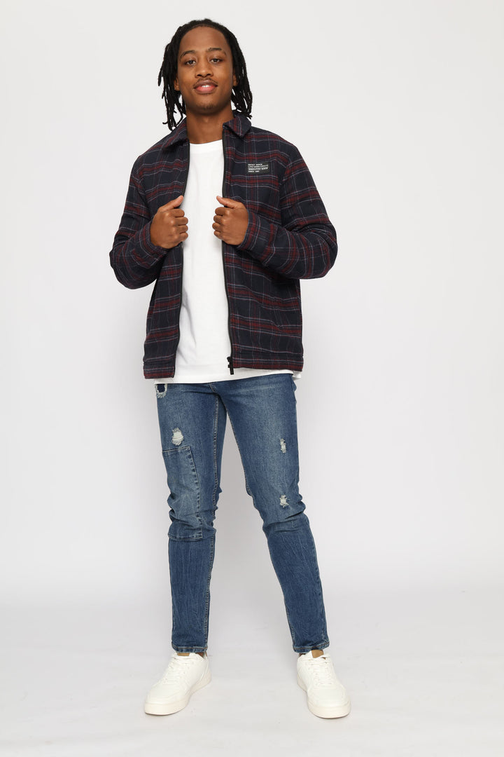 Sylas Shacket - Black/Red