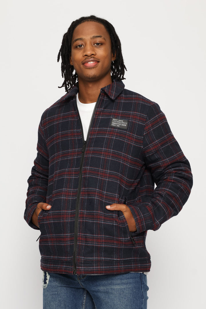 Sylas Shacket - Black/Red