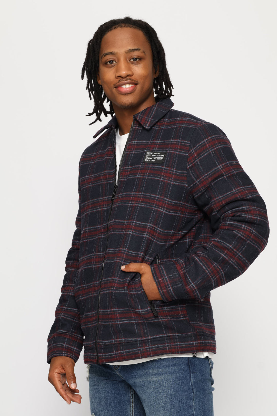 Sylas Shacket - Black/Red