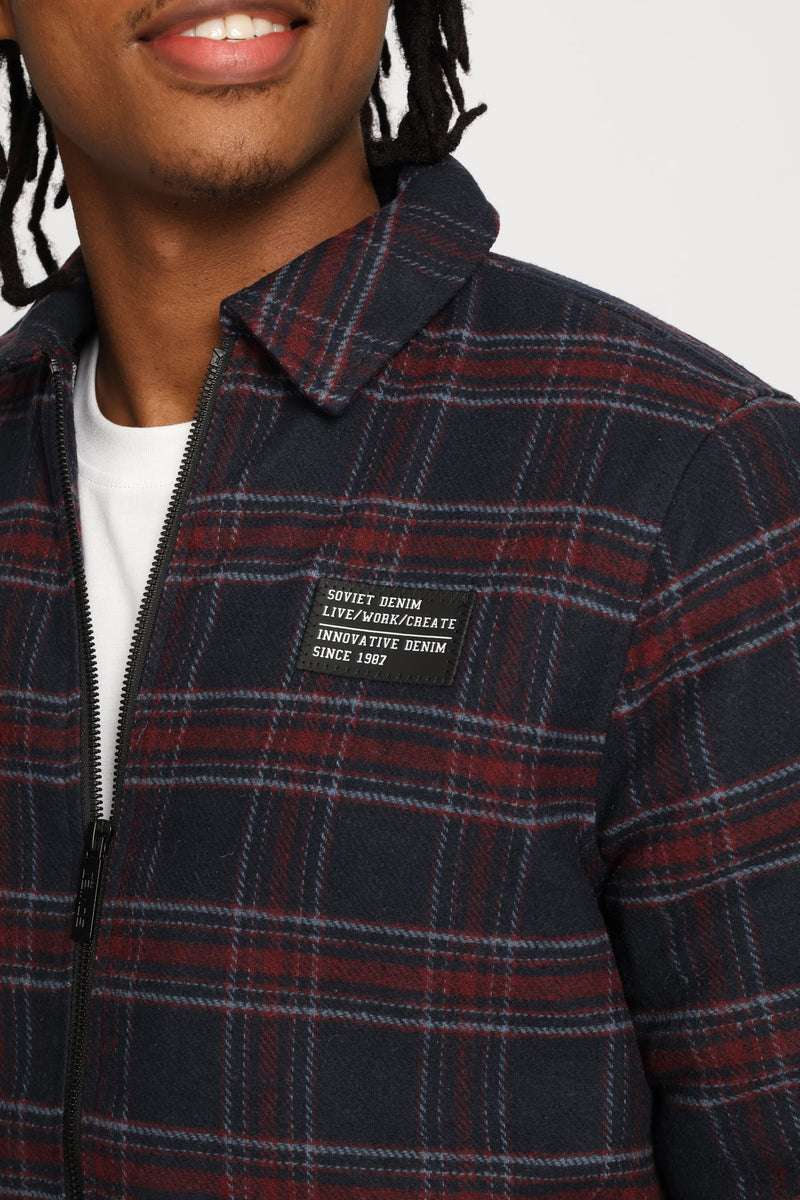 Sylas Shacket - Black/Red
