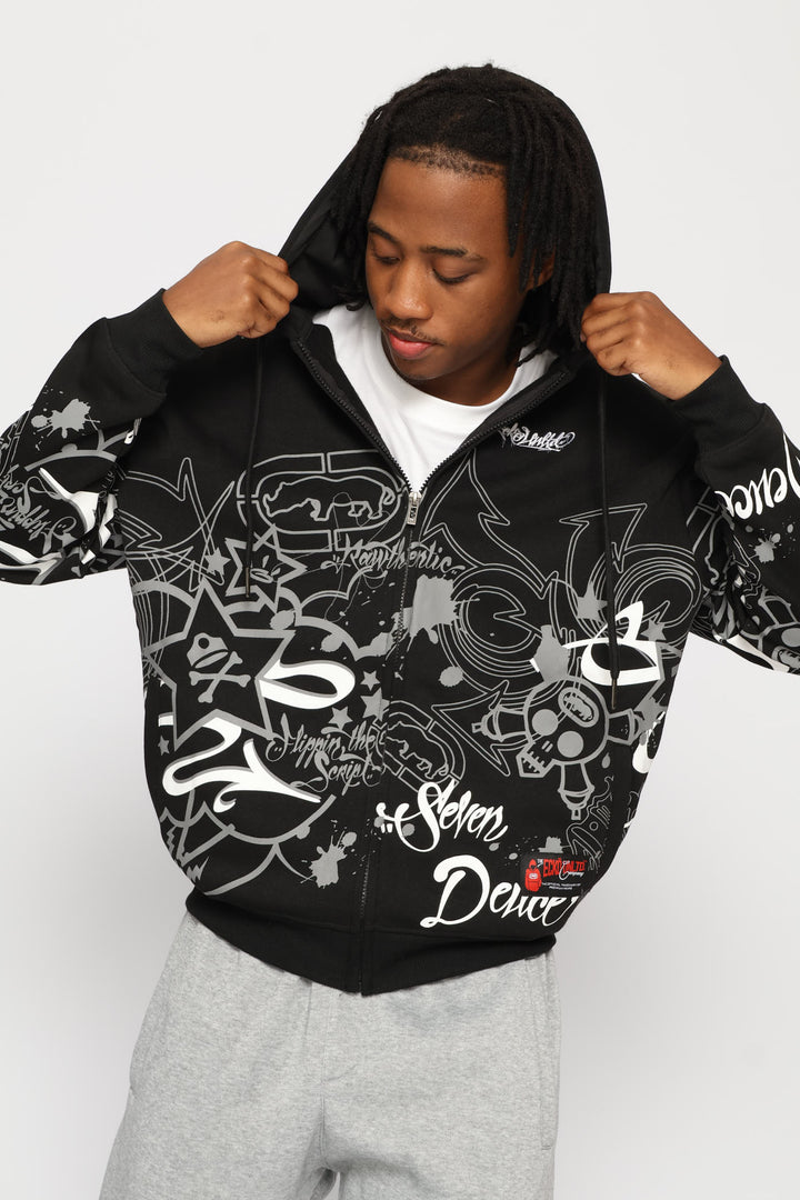 Spray Hoodie - Black