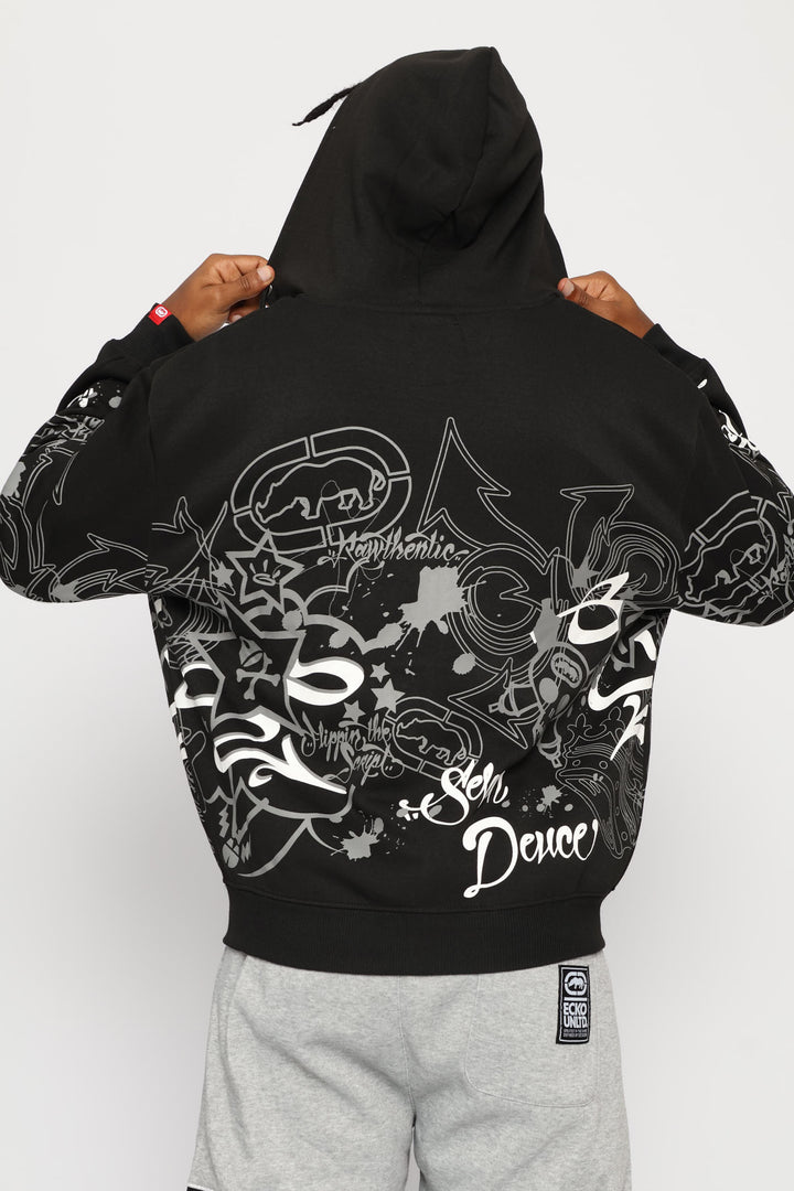 Spray Hoodie - Black