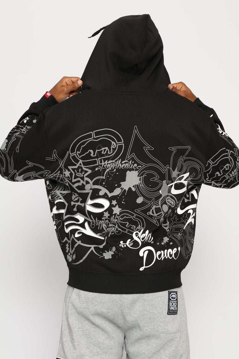 Spray Hoodie - Black