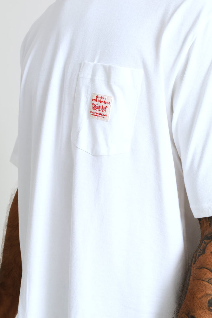 Short Sleeve Workwear Tee - White