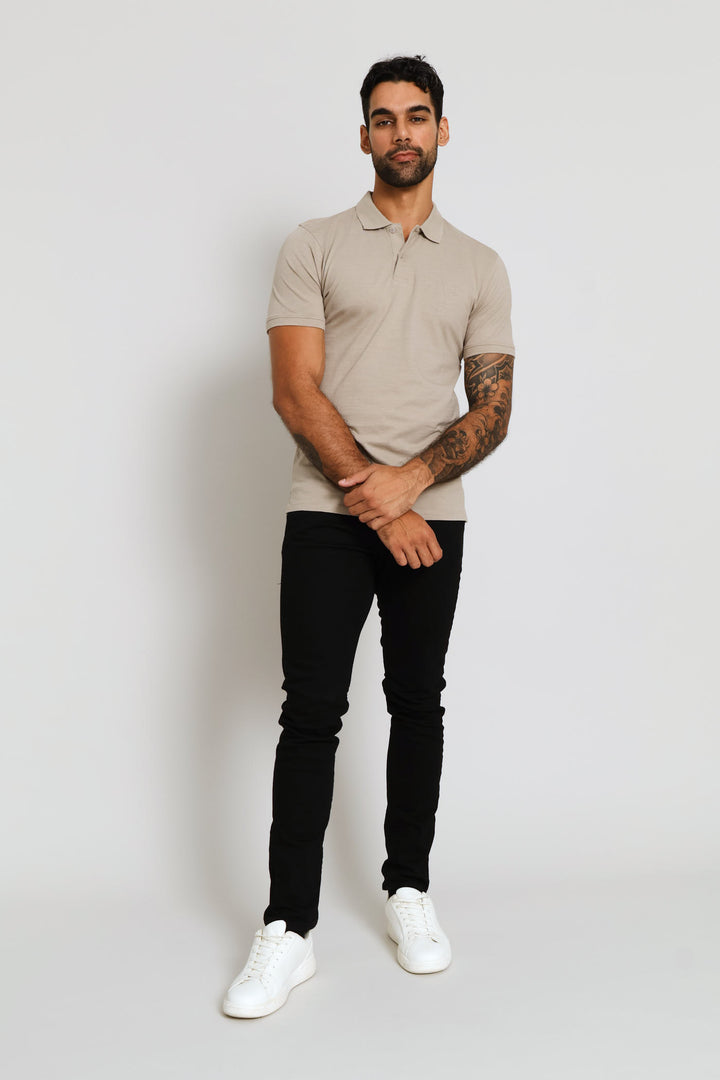 Housemark Vintage Slim Polo Golfer - Khaki