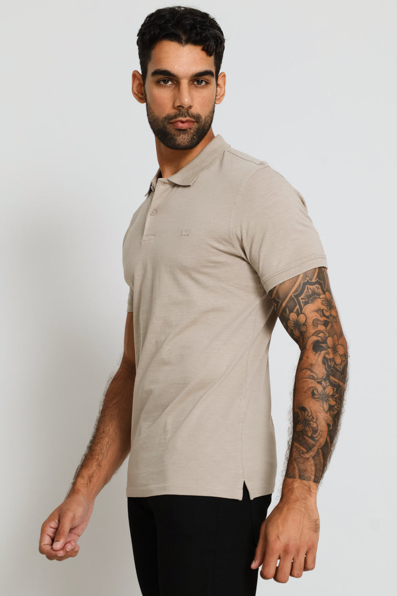 Housemark Vintage Slim Polo Golfer - Khaki