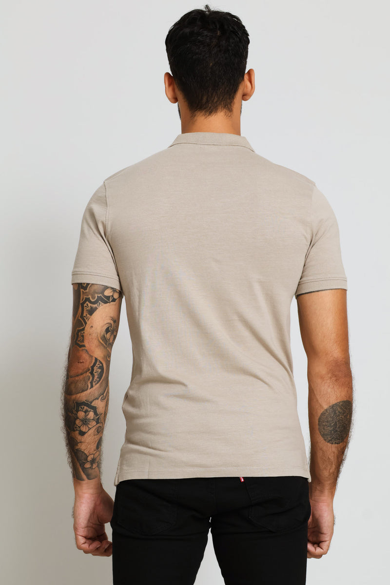 Housemark Vintage Slim Polo Golfer - Khaki