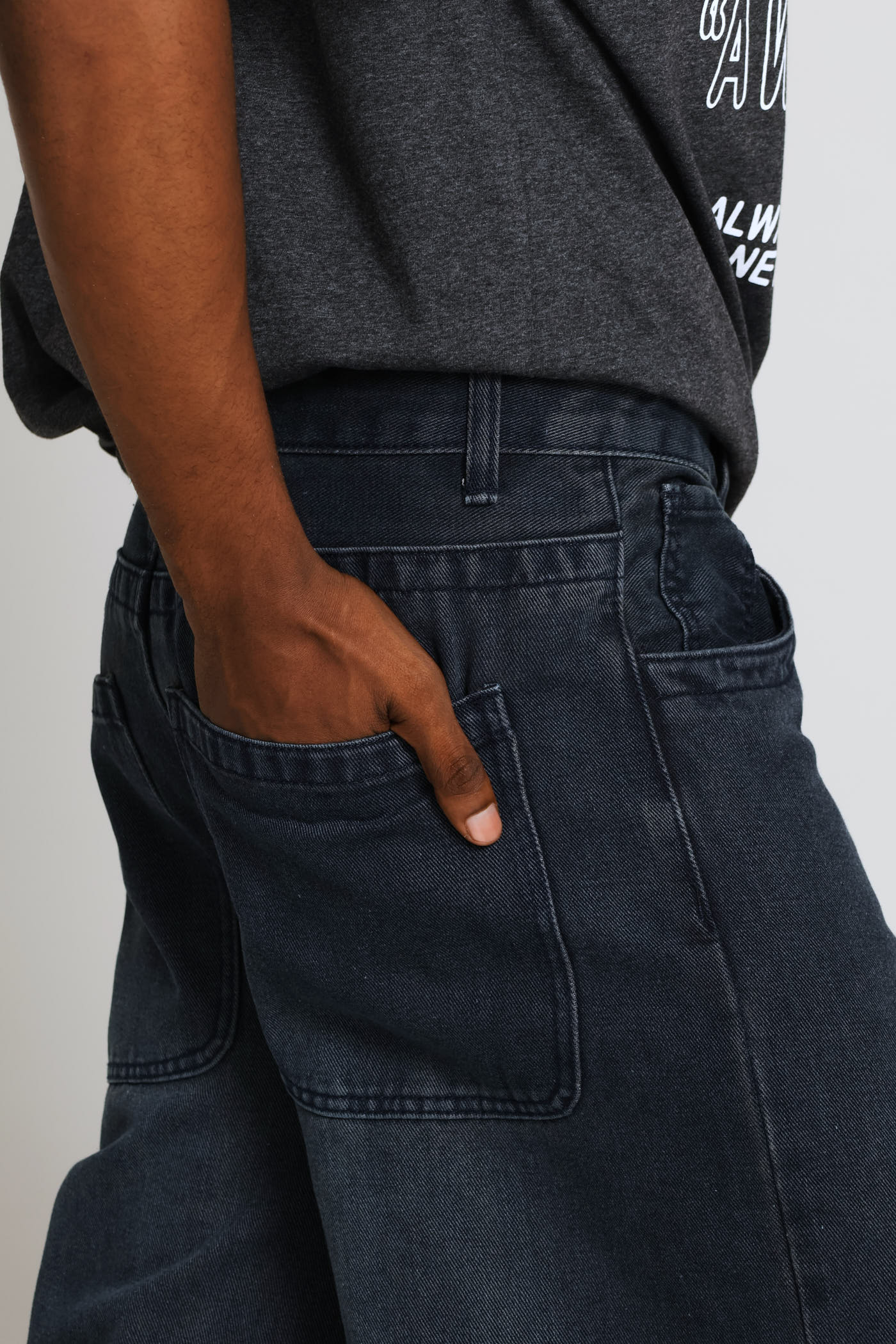 Mens Super Baggy Fashion Denim - Black – Edgars