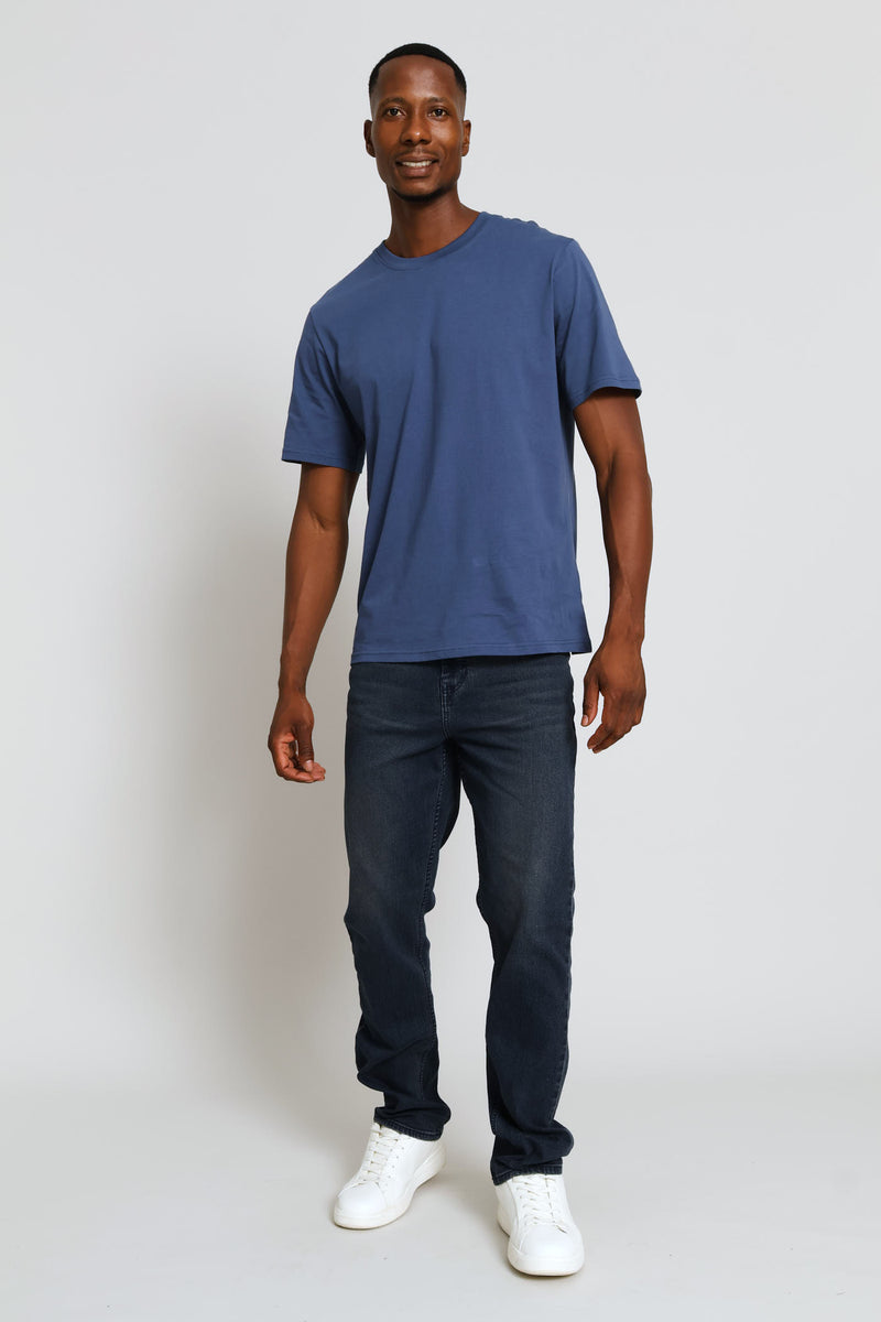 Straight Stretch Denim - Dark Wash