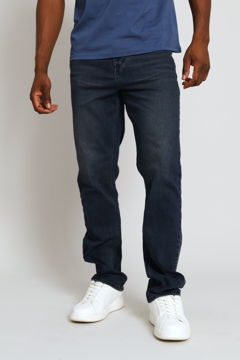 Straight Stretch Denim - Dark Wash