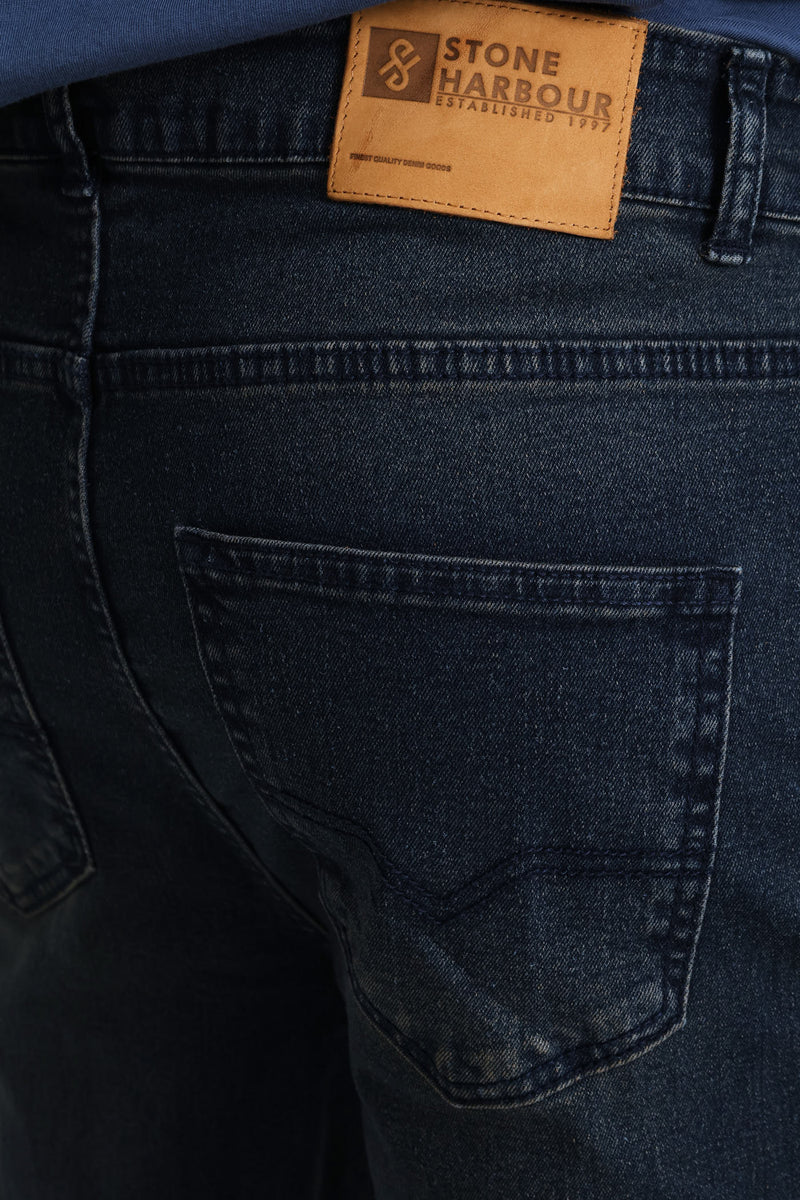 Straight Stretch Denim - Dark Wash