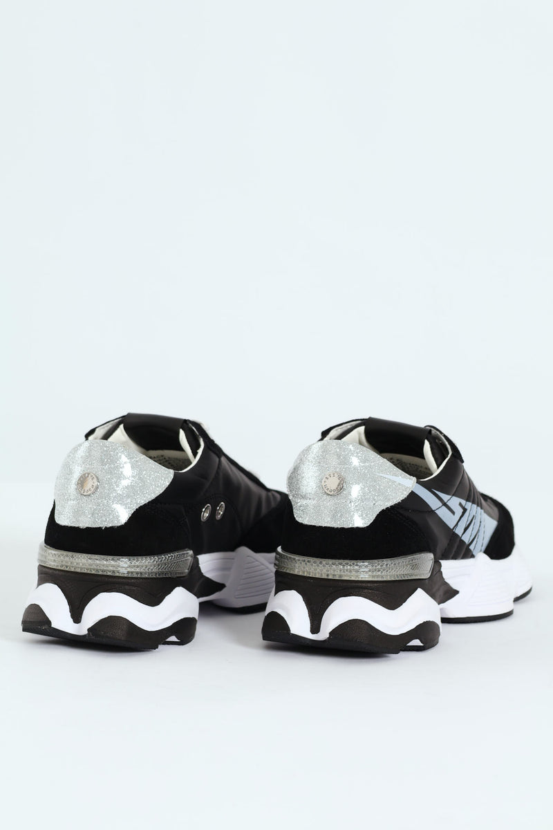 Setback Sportie Sneaker - Black/White