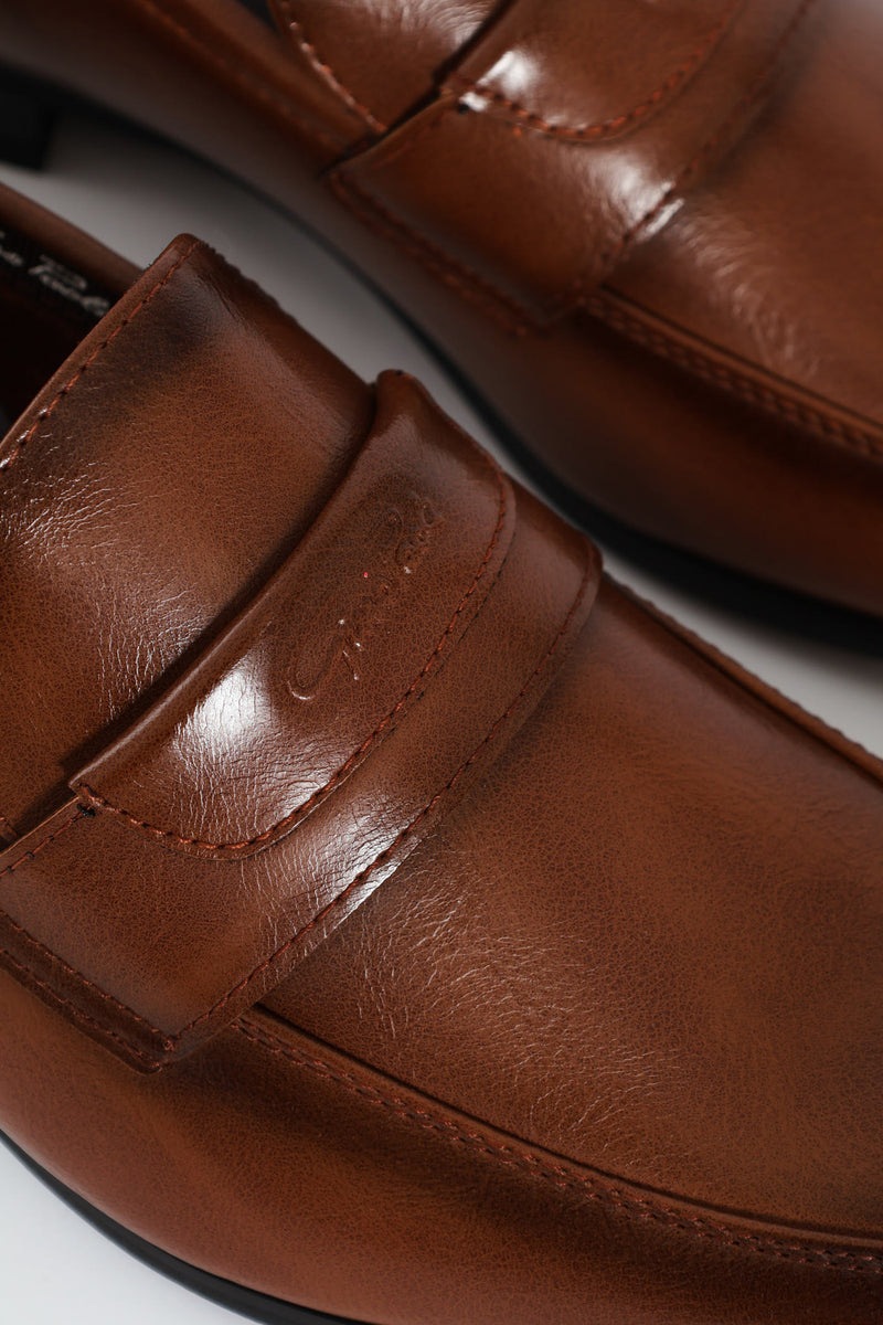 Slip On With Banded Upper - Tan