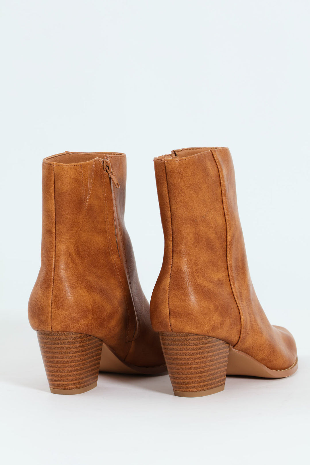 Plain Burnish Western Boot - Tan