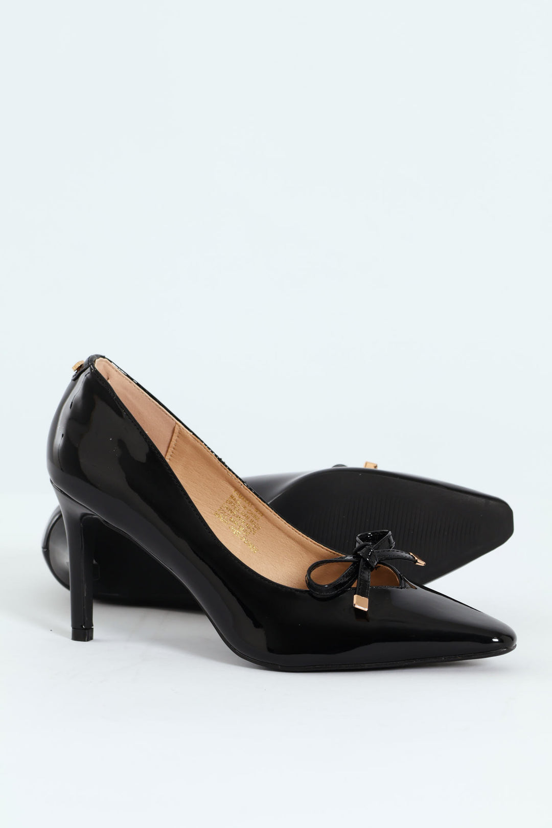 Tamara 1 Pointed Toe Bow Court Stiletto Heel - Black