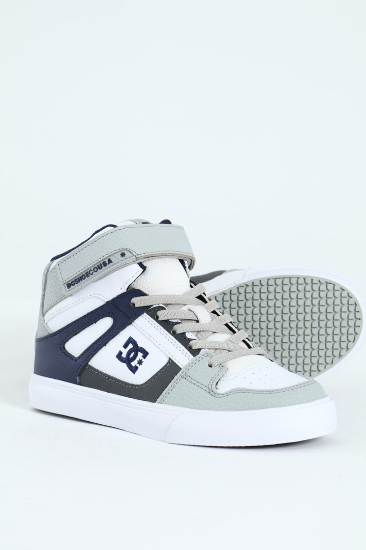 Boys Pur High-Top Sneaker - Grey