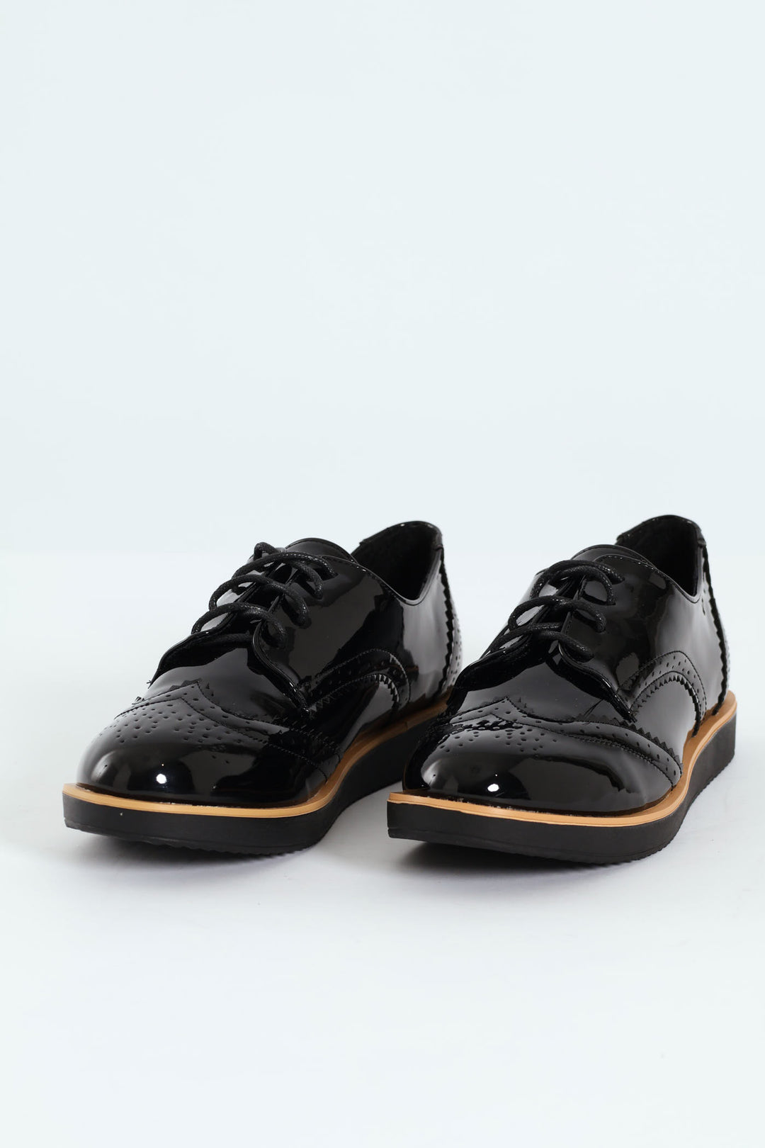 Multi Fabric Lace Up Loafer - Black