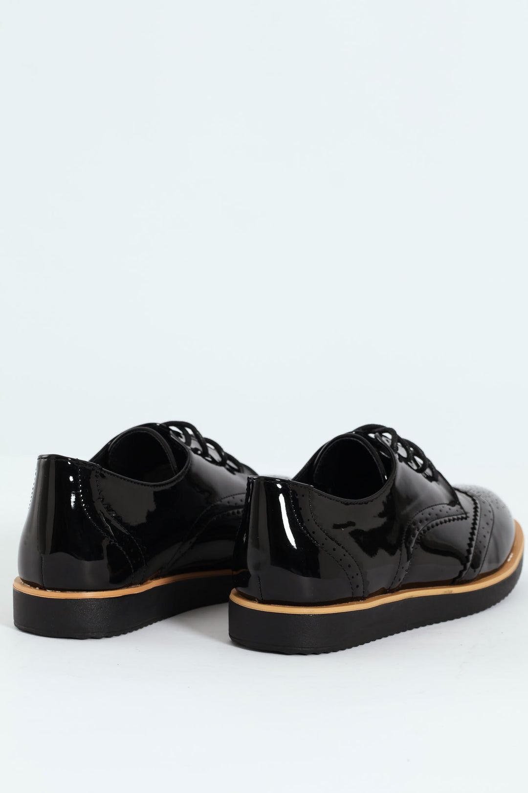 Multi Fabric Lace Up Loafer - Black