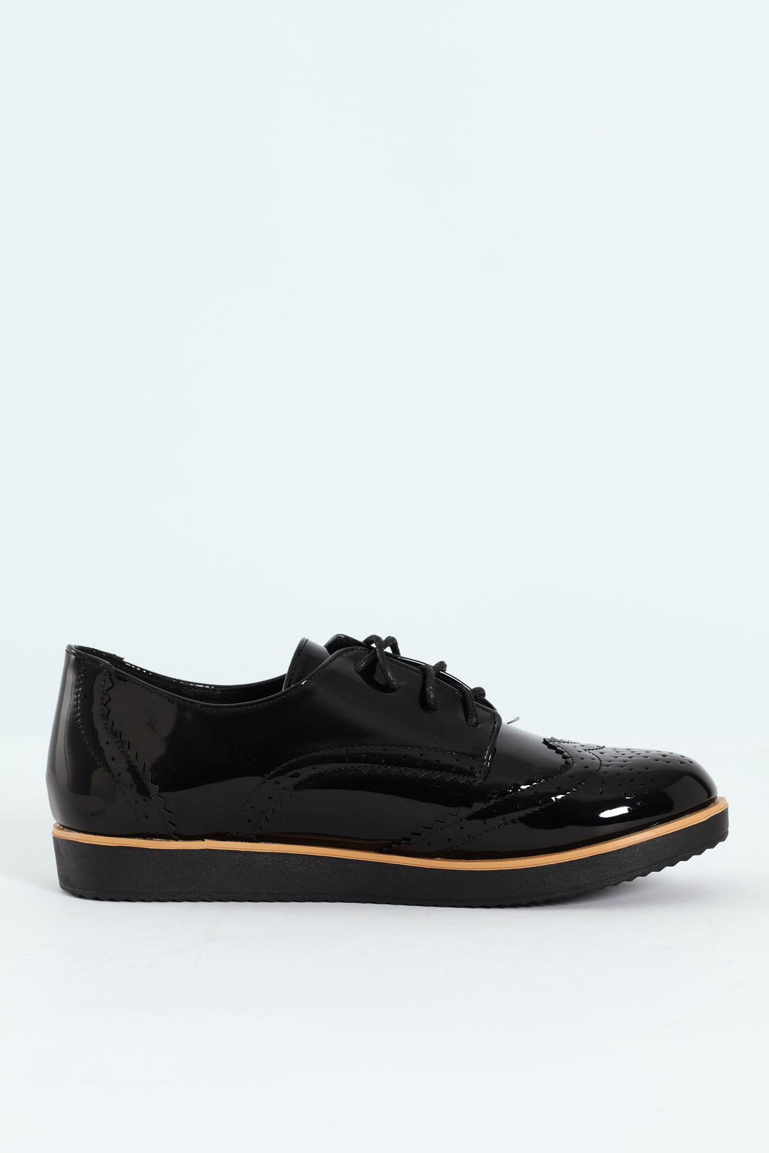 Multi Fabric Lace Up Loafer - Black
