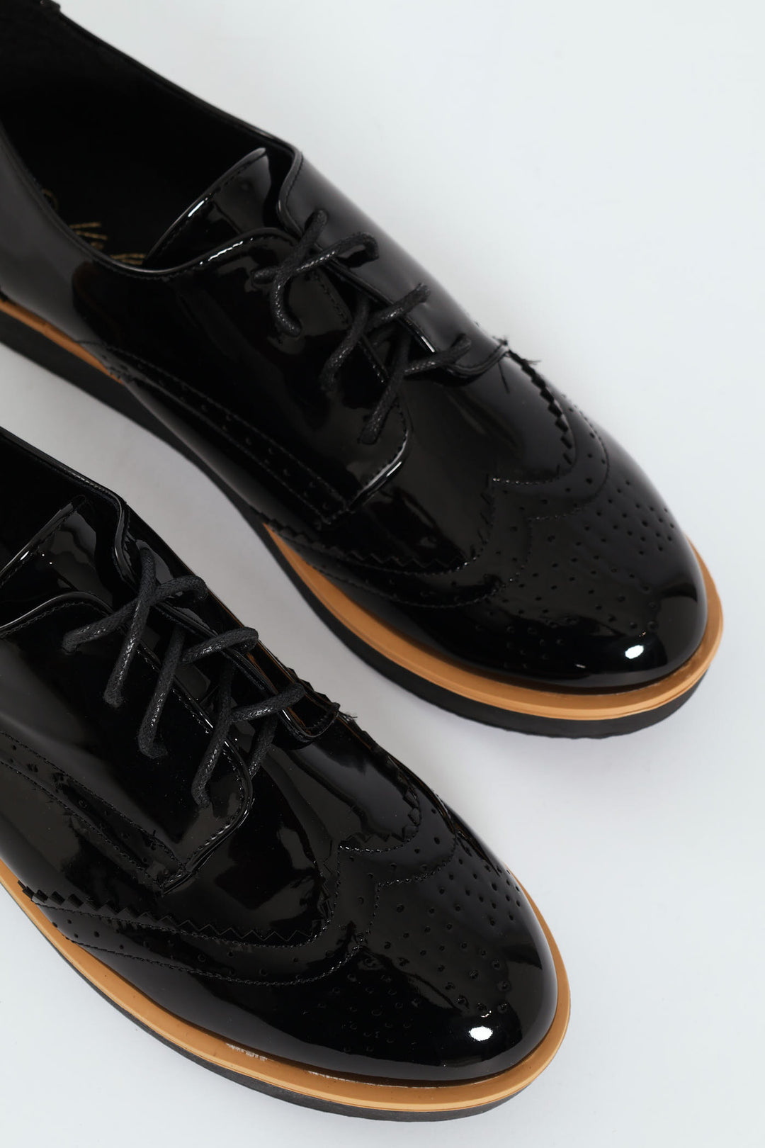 Multi Fabric Lace Up Loafer - Black