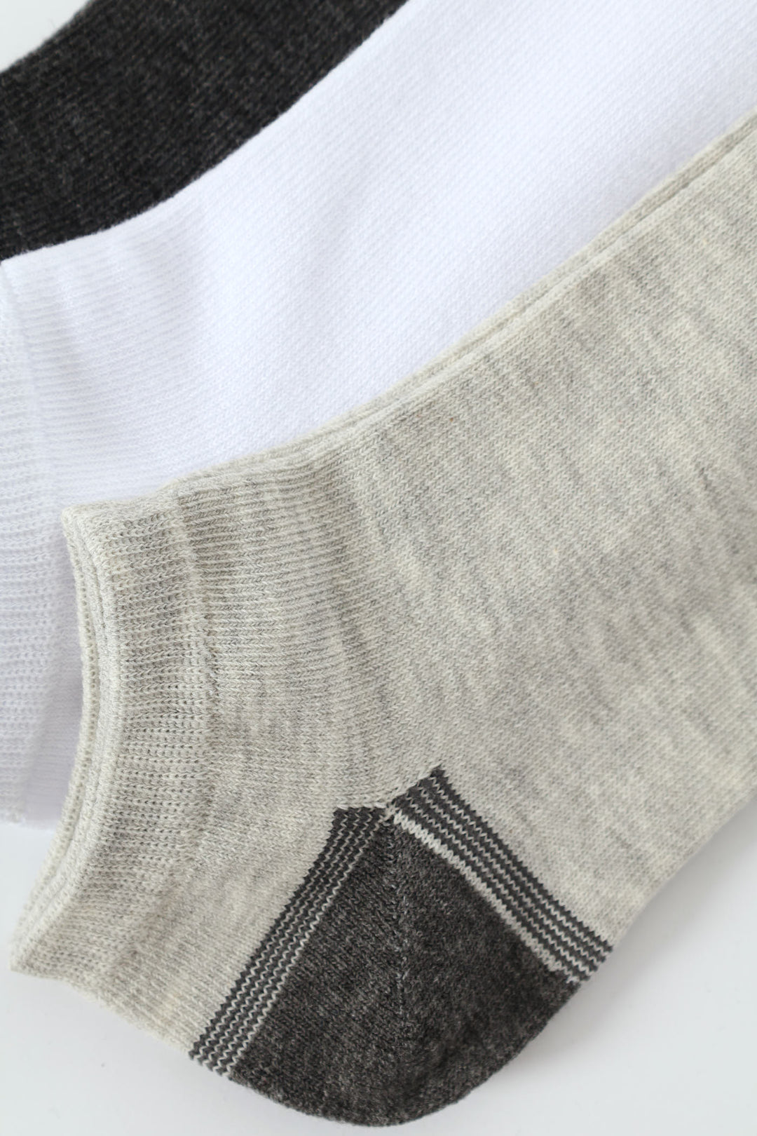 3 Pack Lowcut Socks - Grey/White