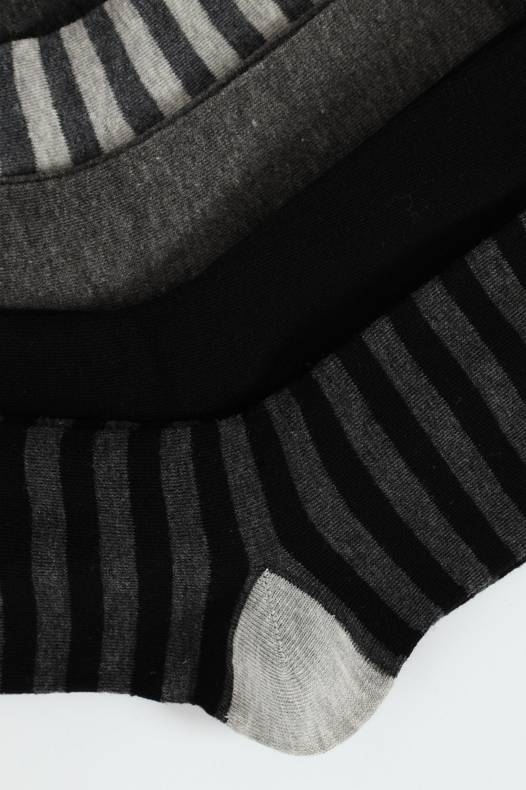 5 Pack Fashion Anklet Socks - Grey/Black