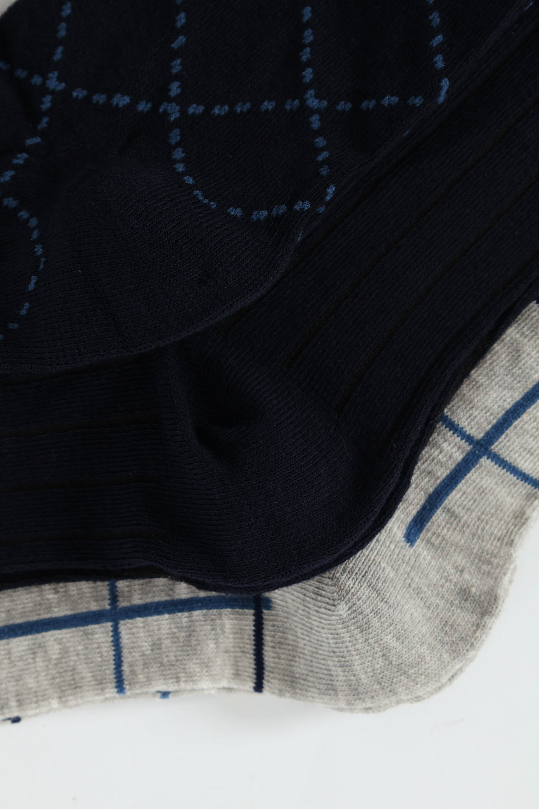 3 Pack Anklet Socks - Navy/Grey