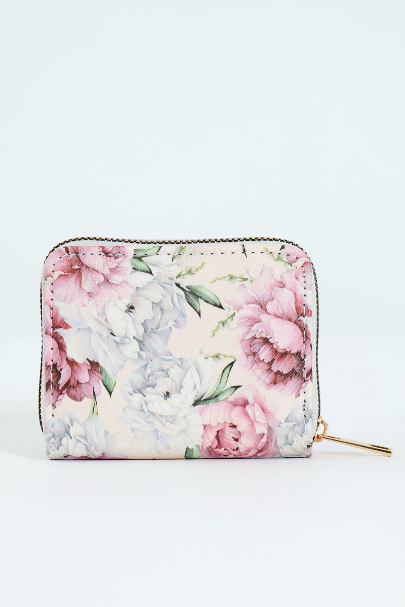 Small Zip Around Purse - Light Pink