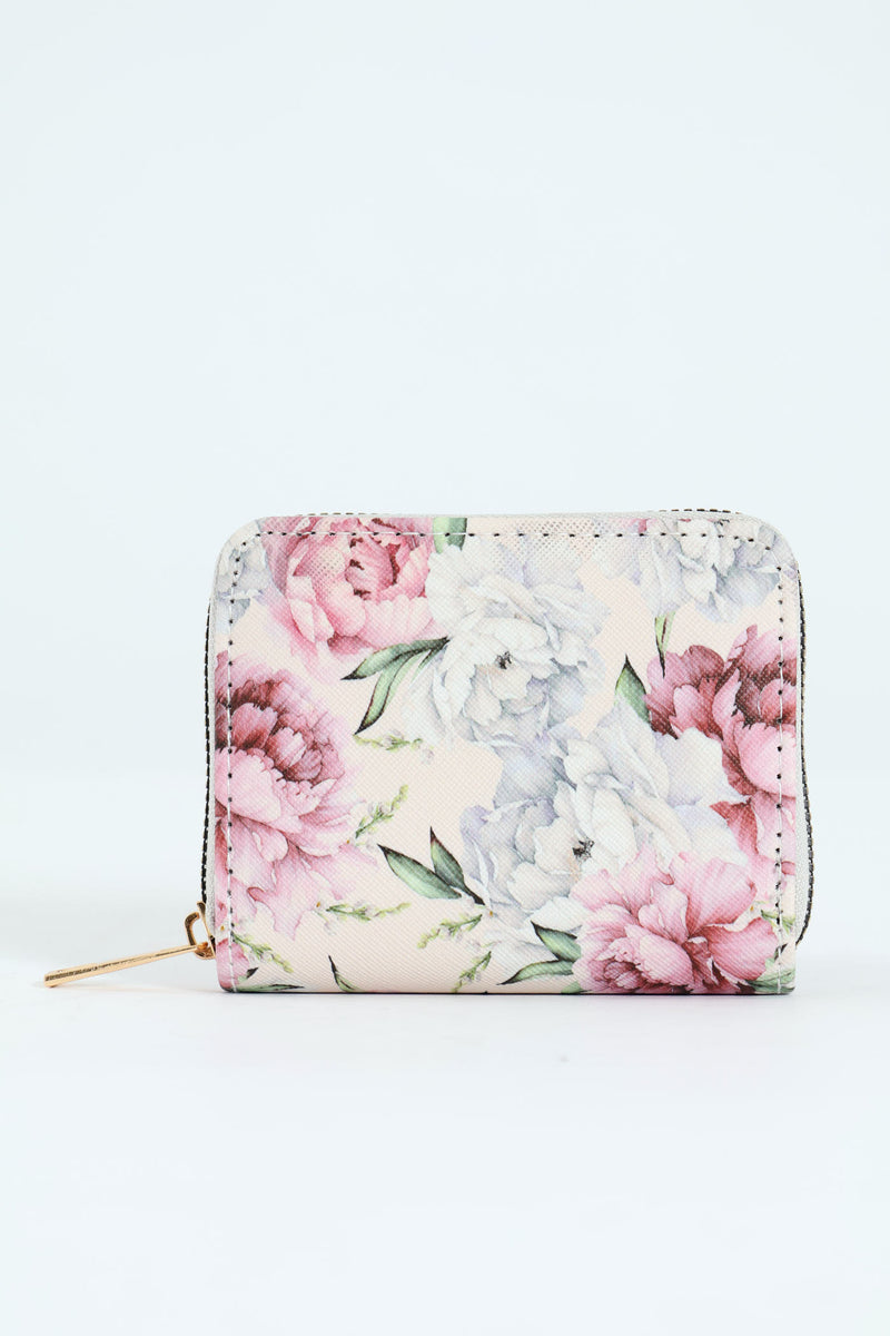 Small Zip Around Purse - Light Pink