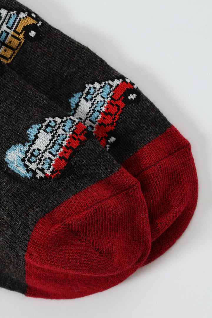 Single Anklet Socks - Grey Melange