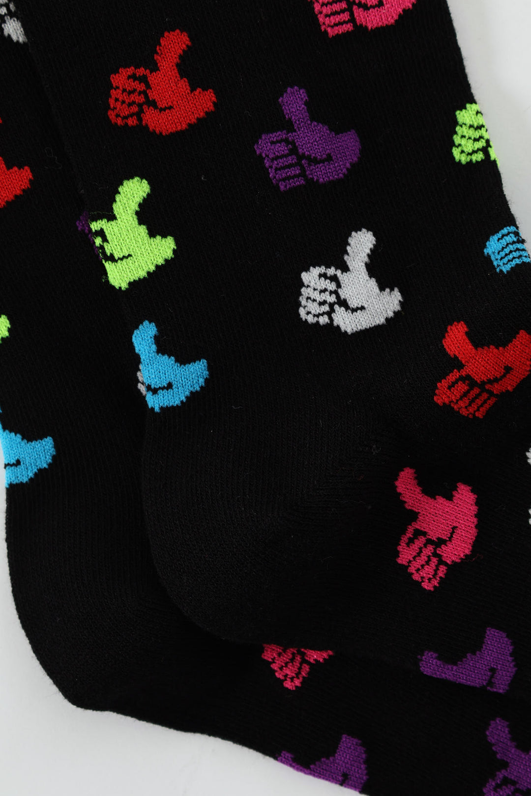 Thumbs Up Single Anklet Socks - Black