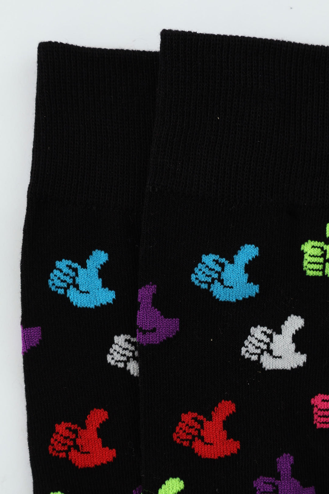 Thumbs Up Single Anklet Socks - Black