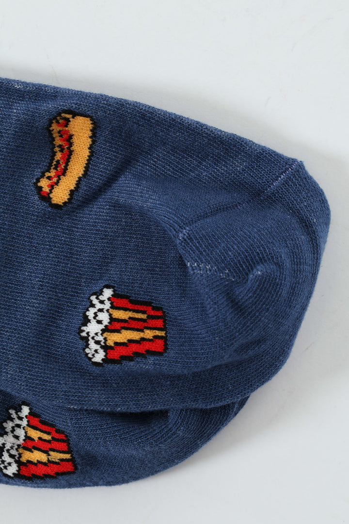 Single Cheat Day Anklet Socks - Blue