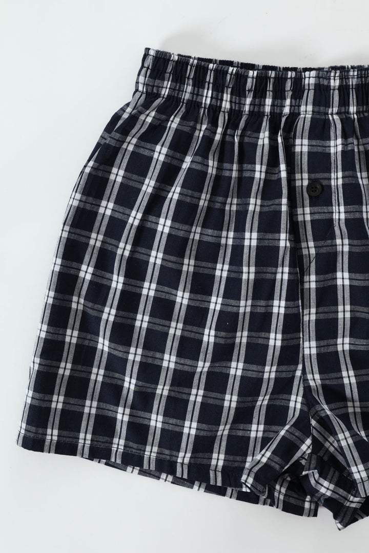 Single Fashion Woven Boxer - Blue