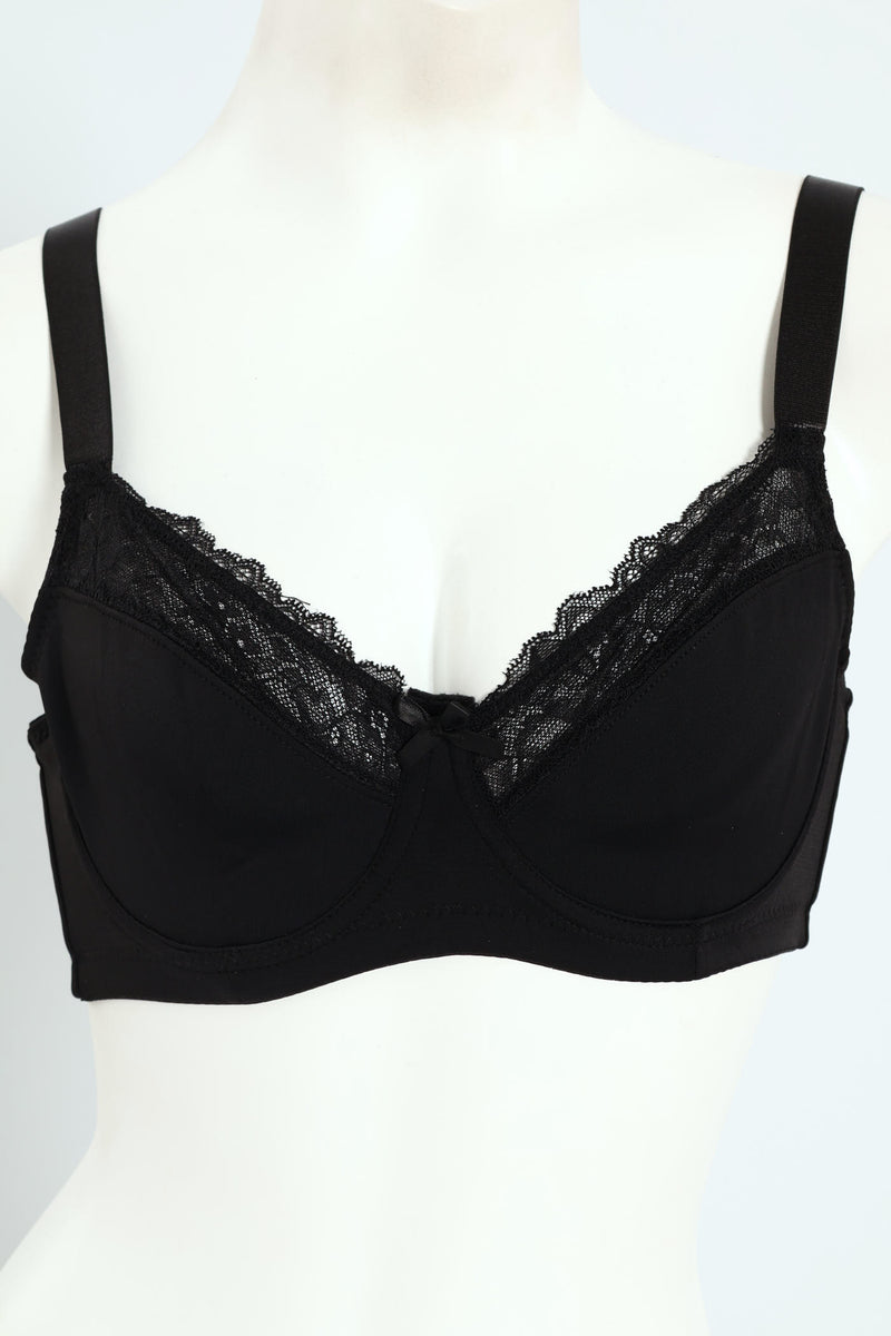 2 Pack Lace Non-Padded Bra - Mocha/Black