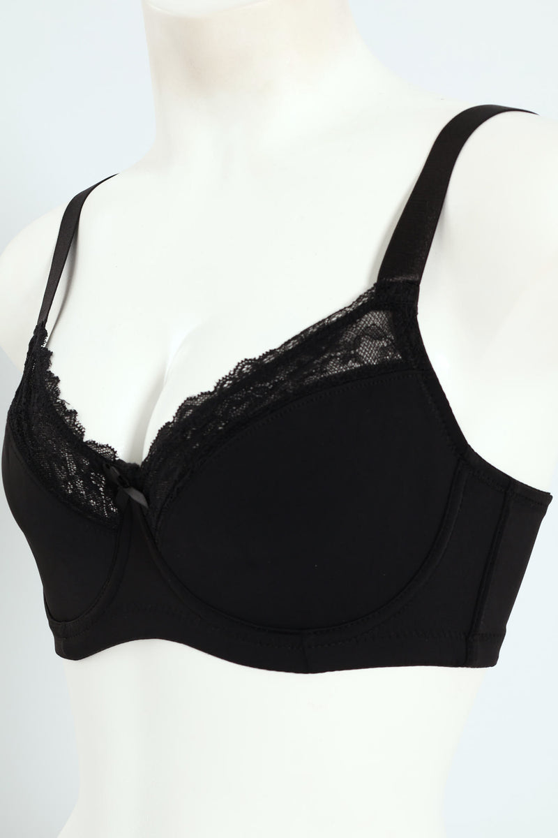 2 Pack Lace Non-Padded Bra - Mocha/Black