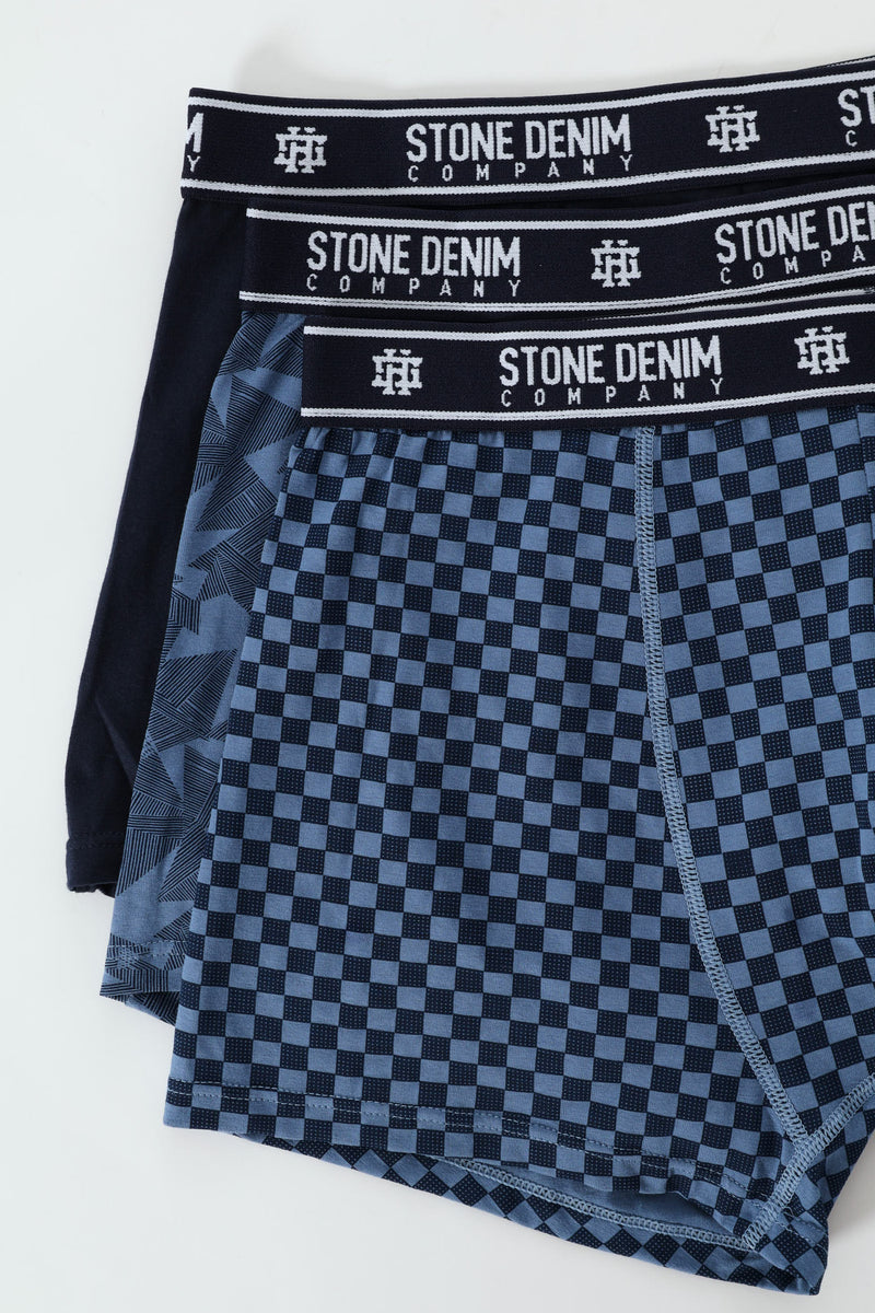3 Pack Design Trunks - Blue