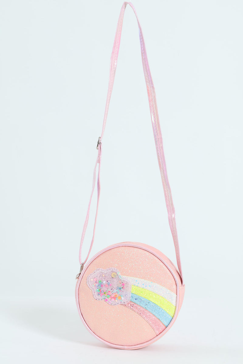 Pre-Girls Star Glitter Slingbag - Pink