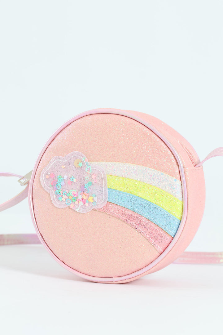 Pre-Girls Star Glitter Slingbag - Pink