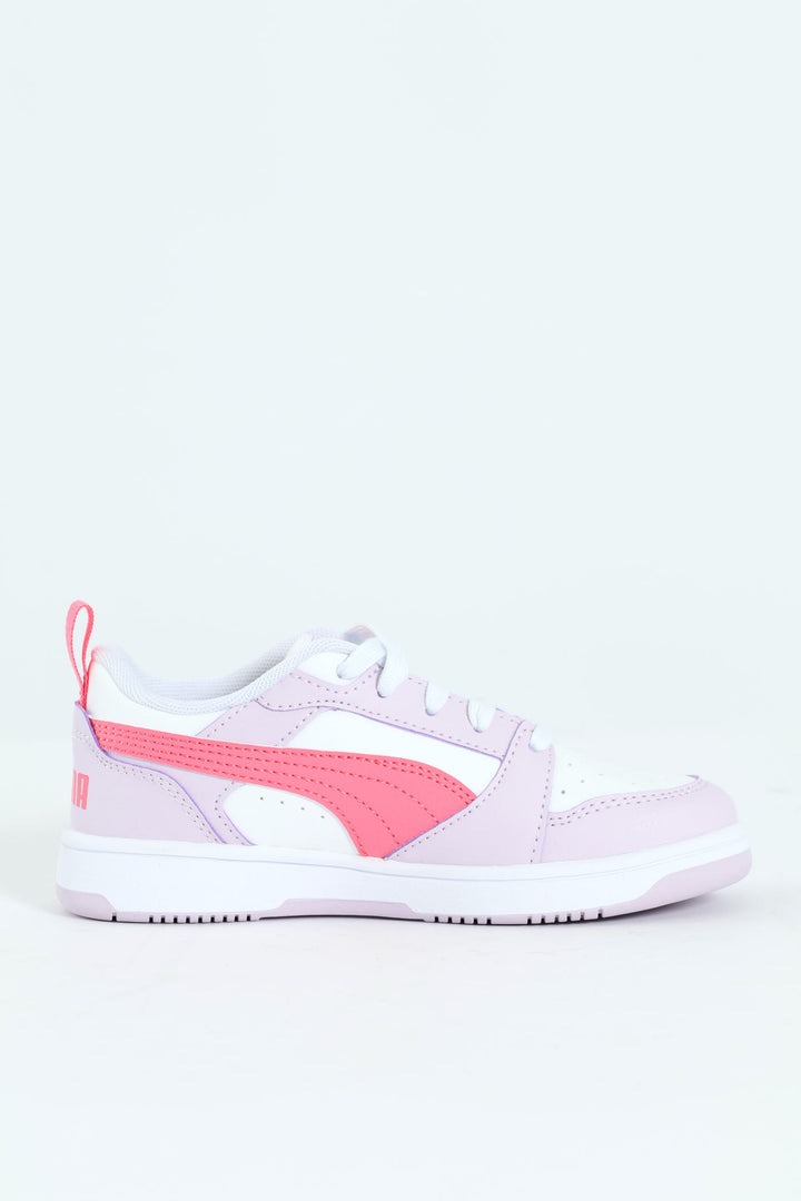 Pre-Girls Puma Rebound V6 Low Sneaker - Lilac