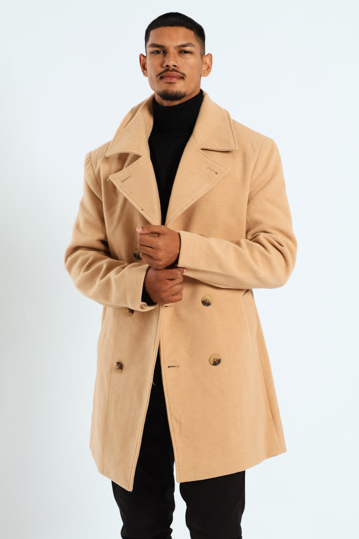 Melton Coat - Tan