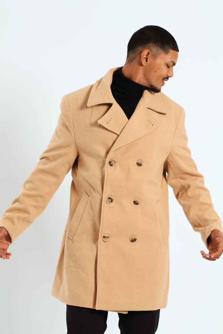 Melton Coat - Tan