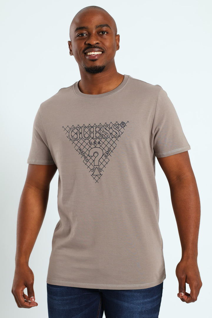 Triangle Grid Tee - Grey