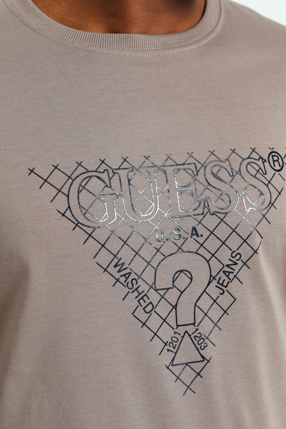 Triangle Grid Tee - Grey