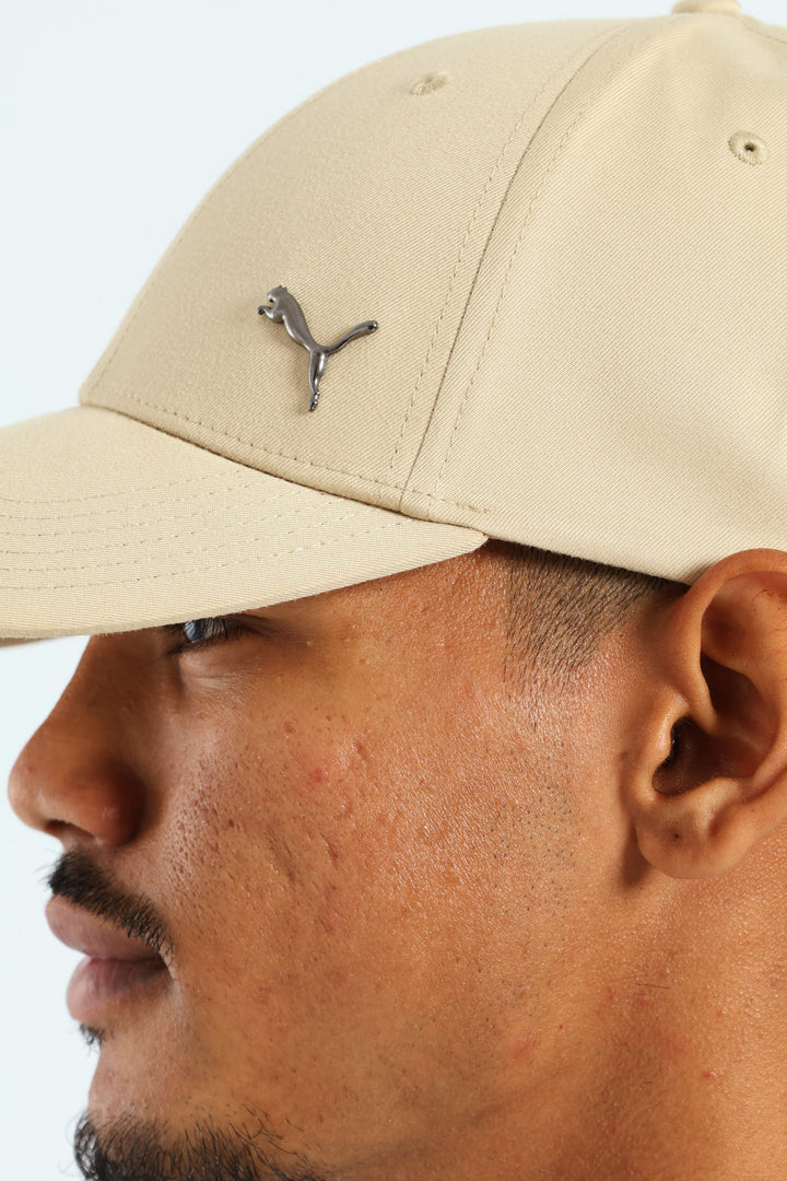 Metal Cat Baseball Cap - Stone