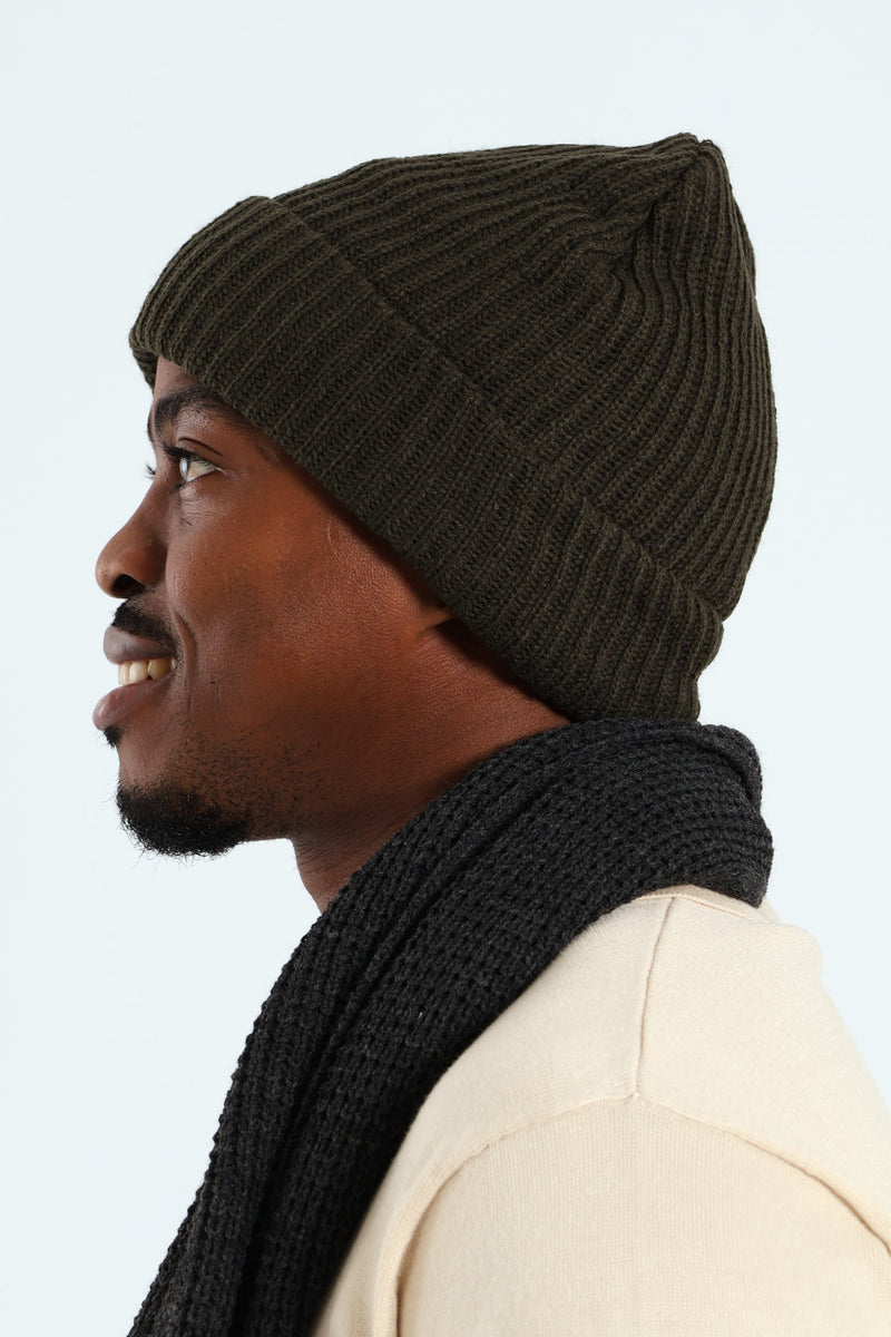 Knit Beanie - Dark Fatigue