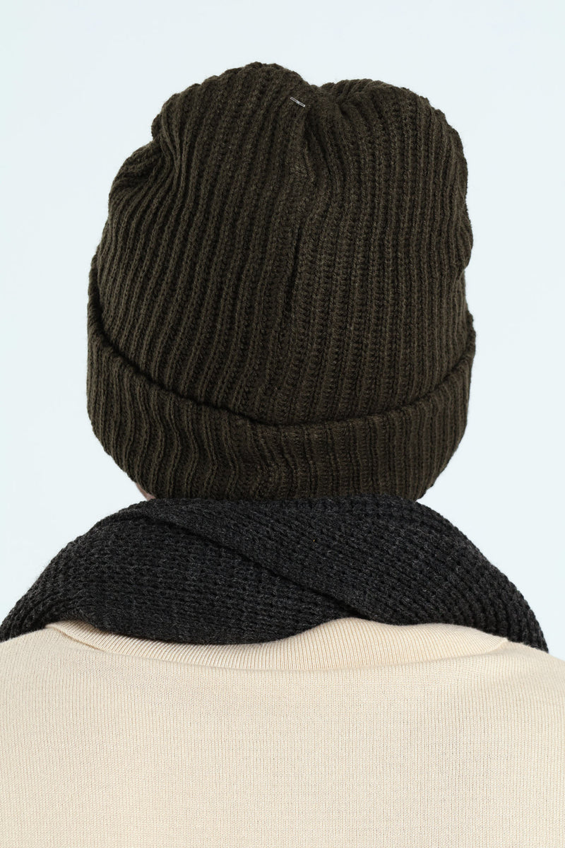 Knit Beanie - Dark Fatigue