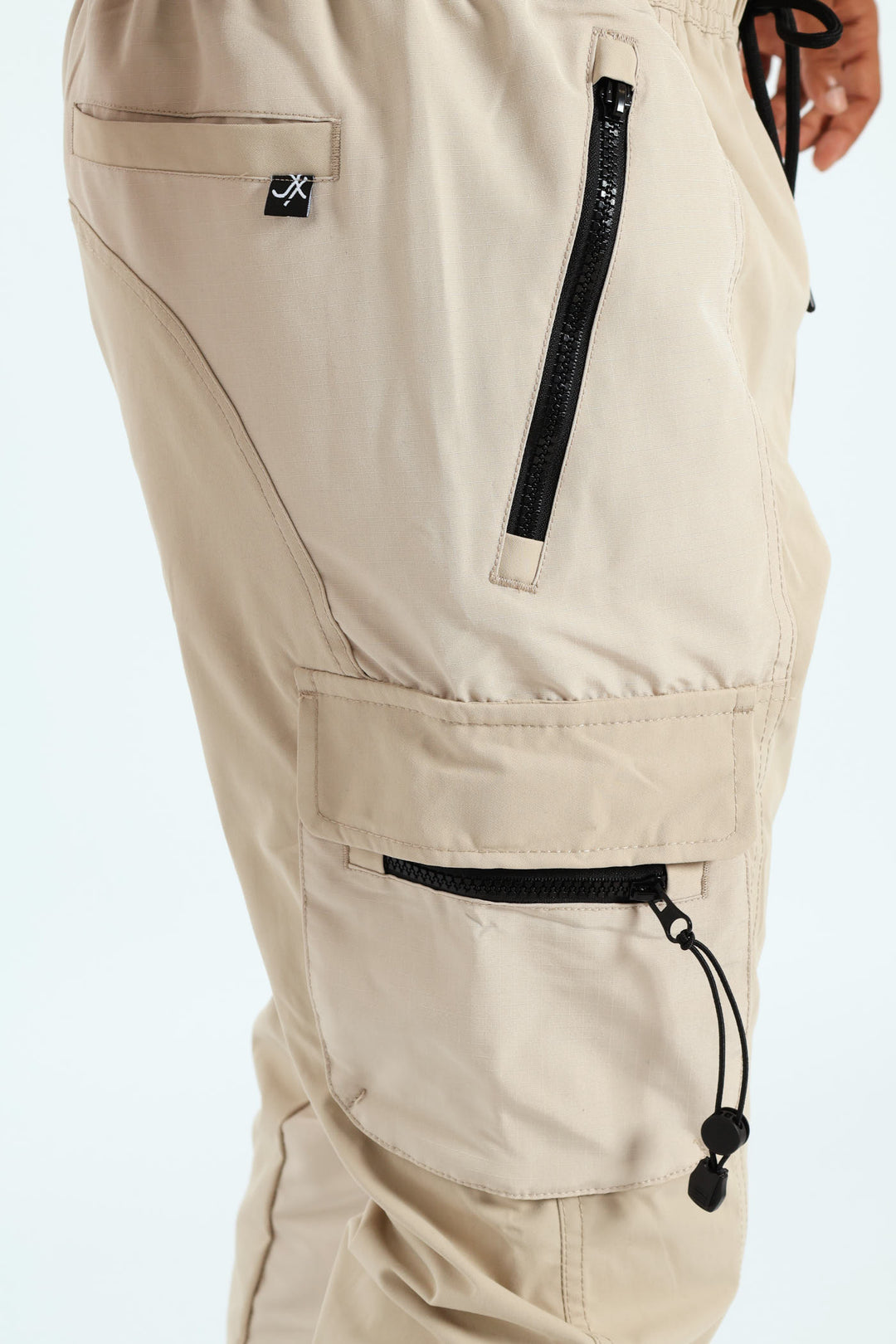 Strap Cargo Pants - Stone