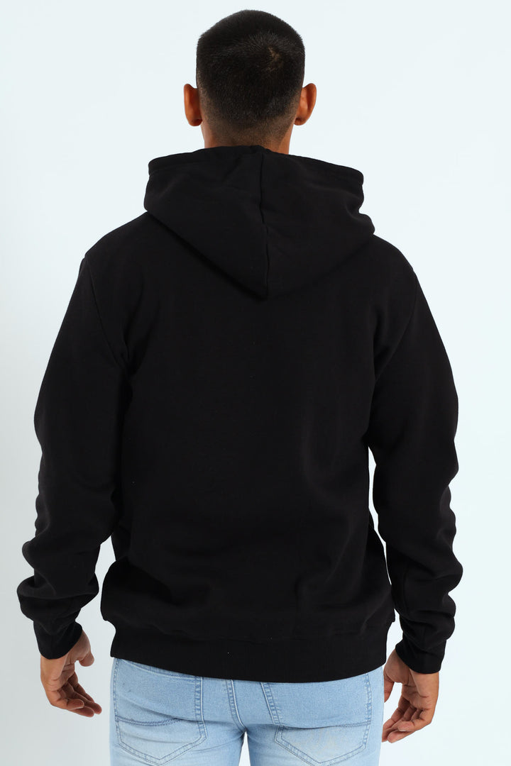 Hoodie Track Top - Black